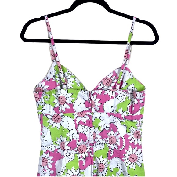 Vintage Lilly Pulitzer Lioness and Sunflower Print Shift Dress (4) - Picture 6 of 8